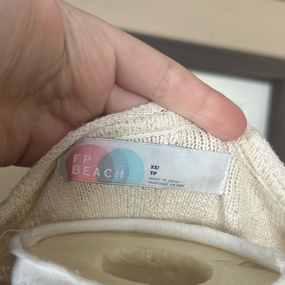 Free People Ivory Oversized Sweater Tunic - Picture 7 of 7